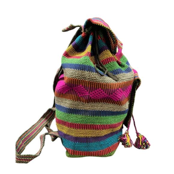 Vintage Y2K Baja Sweatshirt Woven  Drawstring Backpack - Picture 4 of 9